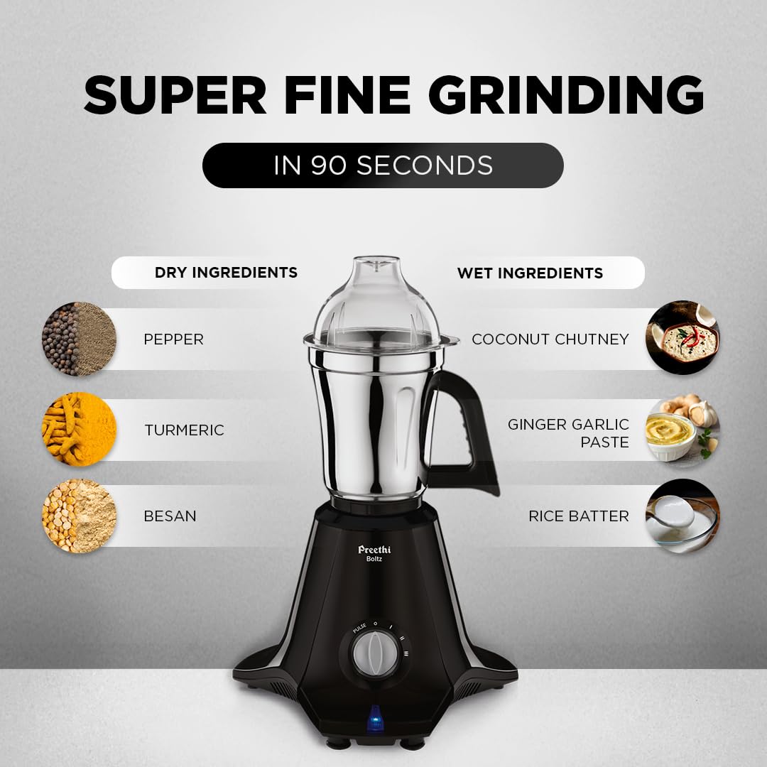 Preethi Boltz Mixer Grinder (MG-288)