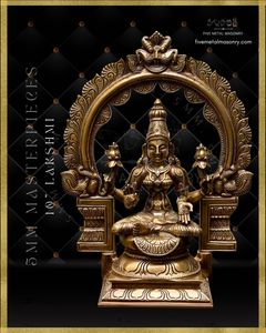 Lakshmi Panchaloha Bronze Icon - 10" with arch - Masterpieces Collection