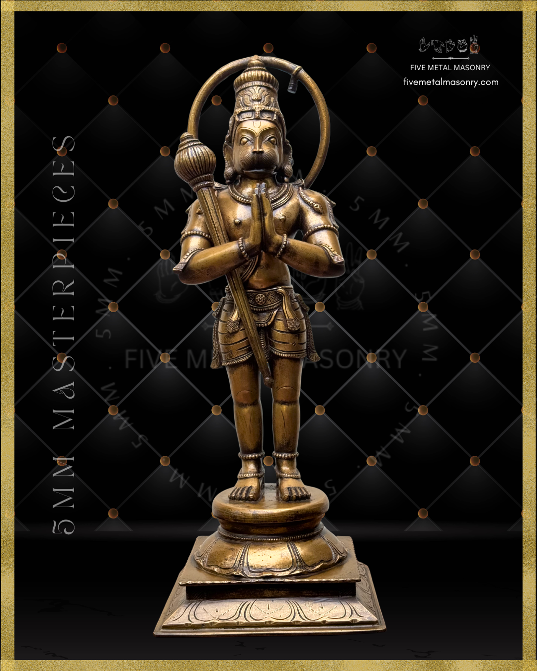 Hanuman Panchaloha Bronze Icon - 18"-  Masterpieces Collection