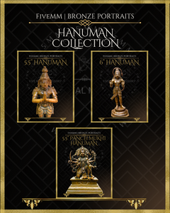 Dhyana Hanuman Panchaloha Bronze Icon - 3.5" Seated