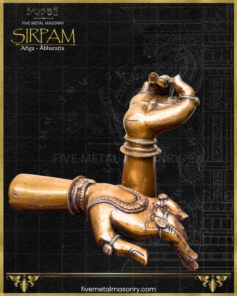 Hasta/Mudra Panchaloha Bronze Icon Set - 10" and 8" - Sirpam Collection