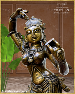 Darpana Sundari  Panchaloha Bronze Icon - 24"- Timeless Collection