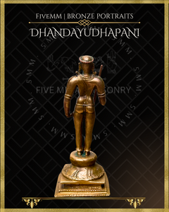 Dhandayudhapani Murugan Panchaloha Bronze Icon - 5.5"