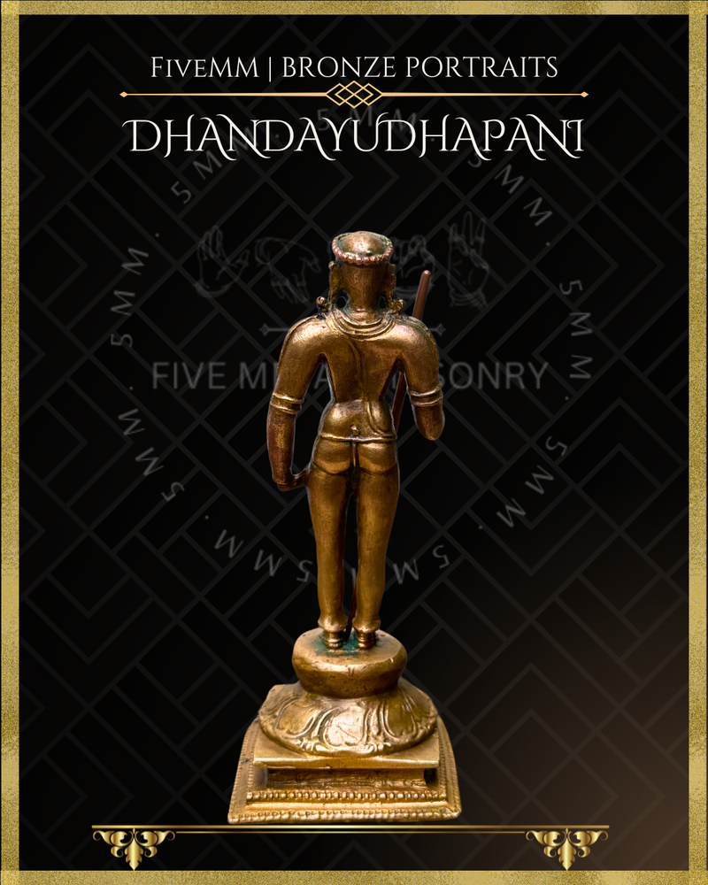 Dhandayudhapani Murugan Panchaloha Bronze Icon - 5.5"