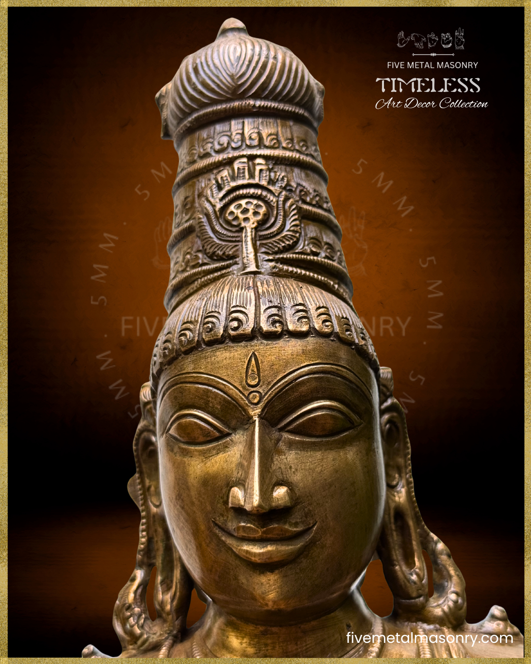 Parvati as Boga Shakti Panchaloha Bronze Icon - 21" - Timeless Collection