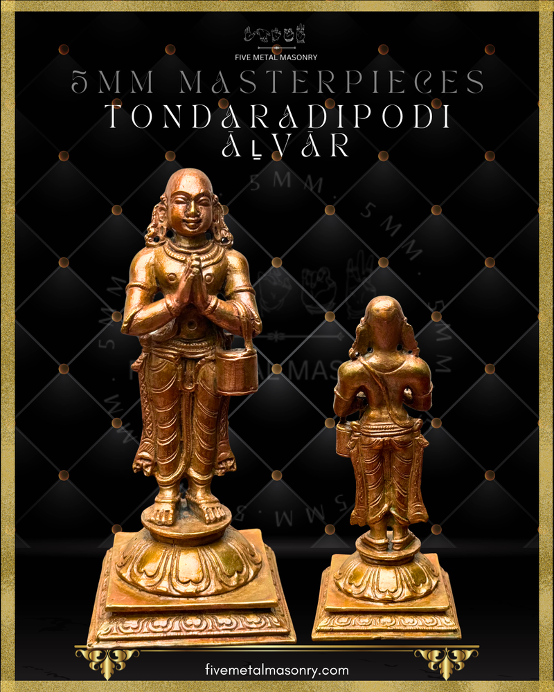 Alvars | Vaishnava saints |Set of 12 Panchaloha Bronze Icons - 5"- Masterpieces Collection | Made to Order