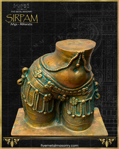 Parvati's Torso Panchaloha Bronze Icon - 8" - Sirpam Collection