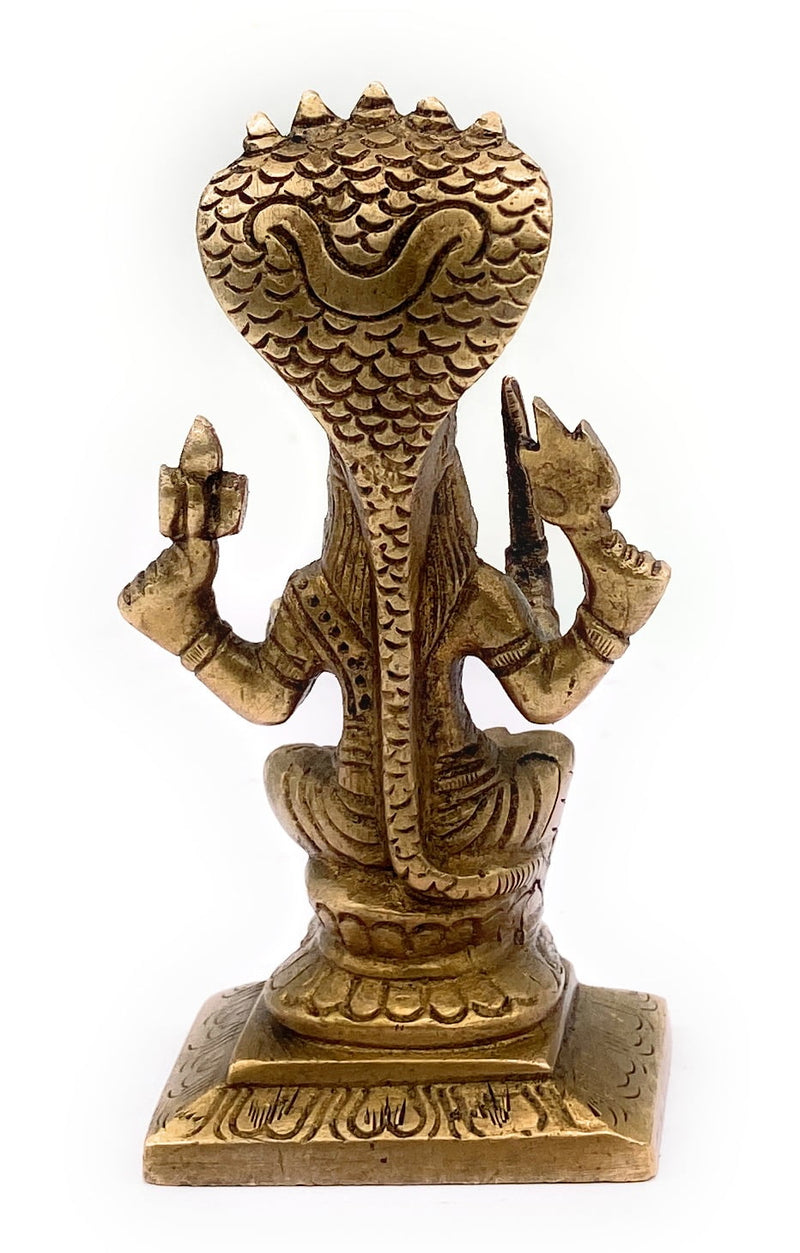 Brass Mariamman Idol Mariyamma Muthu Mariamman Yellamma Devi Statue, Peetal Amman Murti, Handcrafted Hindu Goddess Shakti Figurine,Gold, 5 Inch, 1 Piece