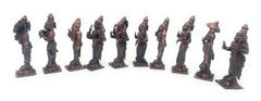 Bhunes Copper Das Avatar Dashavatara Dasavatharam Of Lord Vishnu Statues Ten Incarnations Avatars Idol Murti Home Puja Temple,Brown, 3.5 Inch, 1 Piece