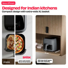 World's 1st 100% Toxin-Free ILAG® Certified CeramicTech™ Air Fryer with XL Basket | BRĪSK