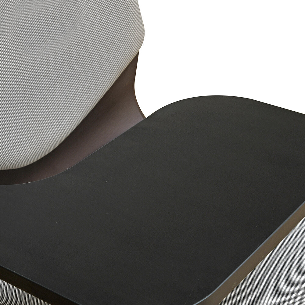 Nilkamal Zing Visitor Chair with Depth Adjustable Writing Pad (Walnut Brown & Black)