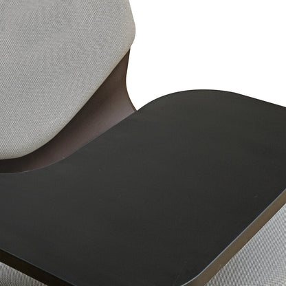 Nilkamal Zing Visitor Chair with Depth Adjustable Writing Pad (Walnut Brown & Black)