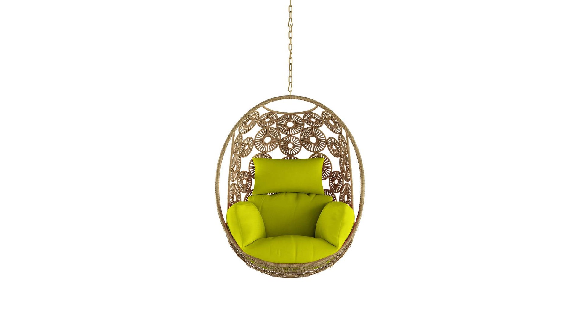 Clemente Single Seater Hanging Swing Without Stand For Balcony , Garden Swing (Honey)