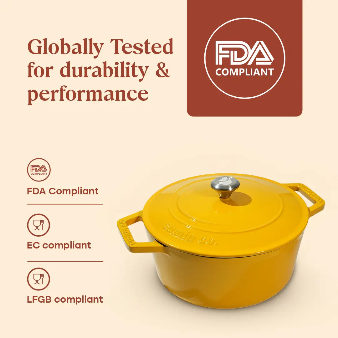 No. 8 Enamel Cast Iron Dutch Oven (2.5L)