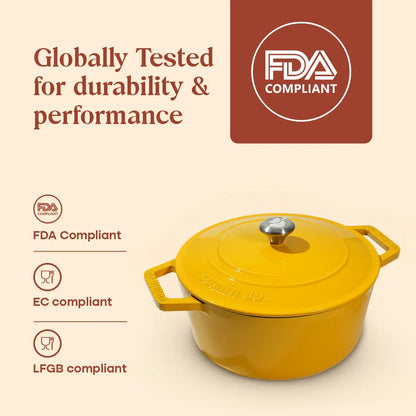 No. 8 Enamel Cast Iron Dutch Oven (2.5L)