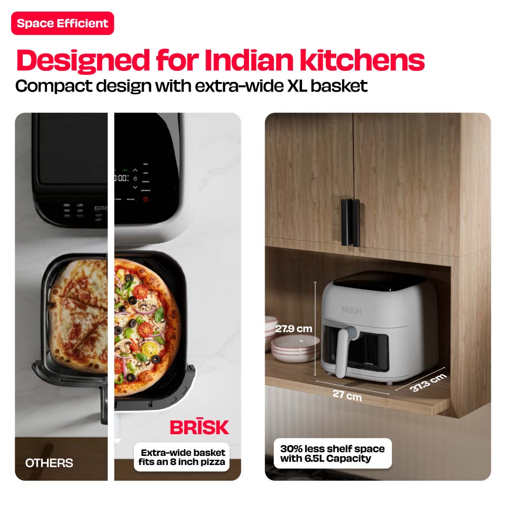World's 1st 100% Toxin-Free ILAG® Certified CeramicTech™ Air Fryer with XL Basket | BRĪSK