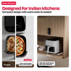 World's 1st 100% Toxin-Free ILAG® Certified CeramicTech™ Air Fryer with XL Basket | BRĪSK