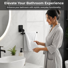 Plantex 304 Grade Stainless Steel Napkin Holder for Wash Basin/Hand Towel Holder for Bathroom/Towel Ring/Bathroom Accessories - Darcy (Black)-1