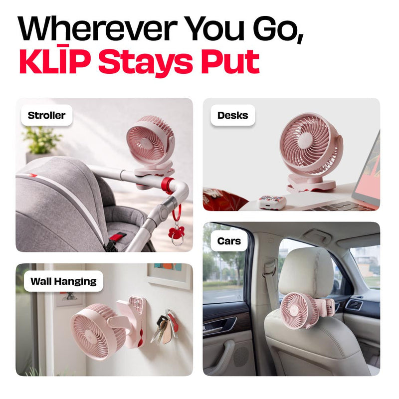Personal Clip Fan with SharkGrip™ | KLĪP
