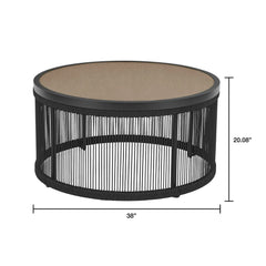 Espira Outdoor Patio Seating Set 4 Chairs and 1 Table Set (Black)