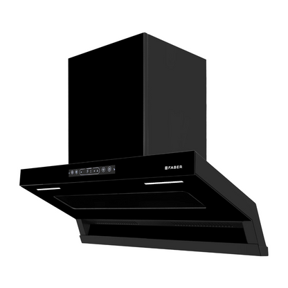 Faber HOOD VIVID FL HC BK 90 Wall Mounted Matte Black Chimney