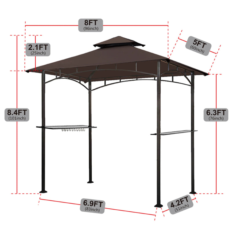Aglaë Outdoor Gazebo For Garden ,Terrace (Black)