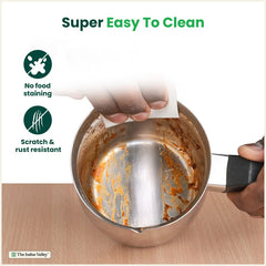 Stainless Steel Turkish Coffee Warmer - Stay-Cool Handle, Induction Friendly, 100% Food-Safe – 500ml / 900ml