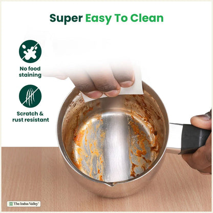 Stainless Steel Turkish Coffee Warmer - Stay-Cool Handle, Induction Friendly, 100% Food-Safe – 500ml / 900ml