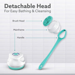 AGARO Electric Bath Brush – USB Rechargeable, IPX6 Waterproof | 5 Brush Heads, 3 Cleaning Modes, 360° Rotatable Electric