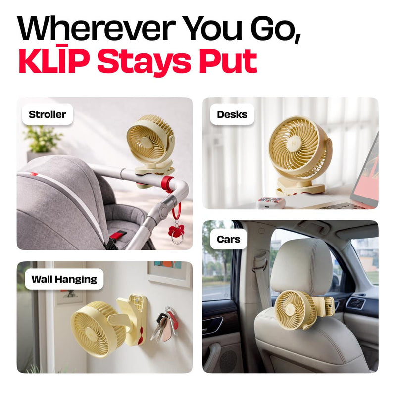 Personal Clip Fan with SharkGrip™ | KLĪP