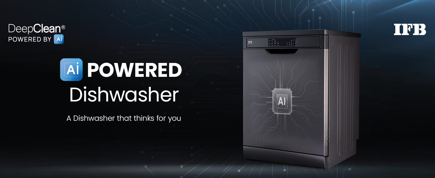 IFB 16 Place Settings with DeepClean® Technology Powered by AI Freestanding Dishwasher (Neptune VX16, Inox Grey, Largest Capacity Washes upto 92 Utensils, 70° Hot Water Wash)