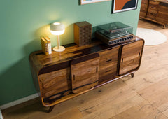 Mid-Century Sheesham Wood Sideboard / Media Console