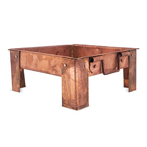 90T1 ALODIE - Havan Kund - Hawan Kund for Home Pure Copper Hawan Kund with Handle On Both Side for Yagya Havan Kund with Stand for Puja & Poojan Purpose Puja Havan Kund (6 Inches)