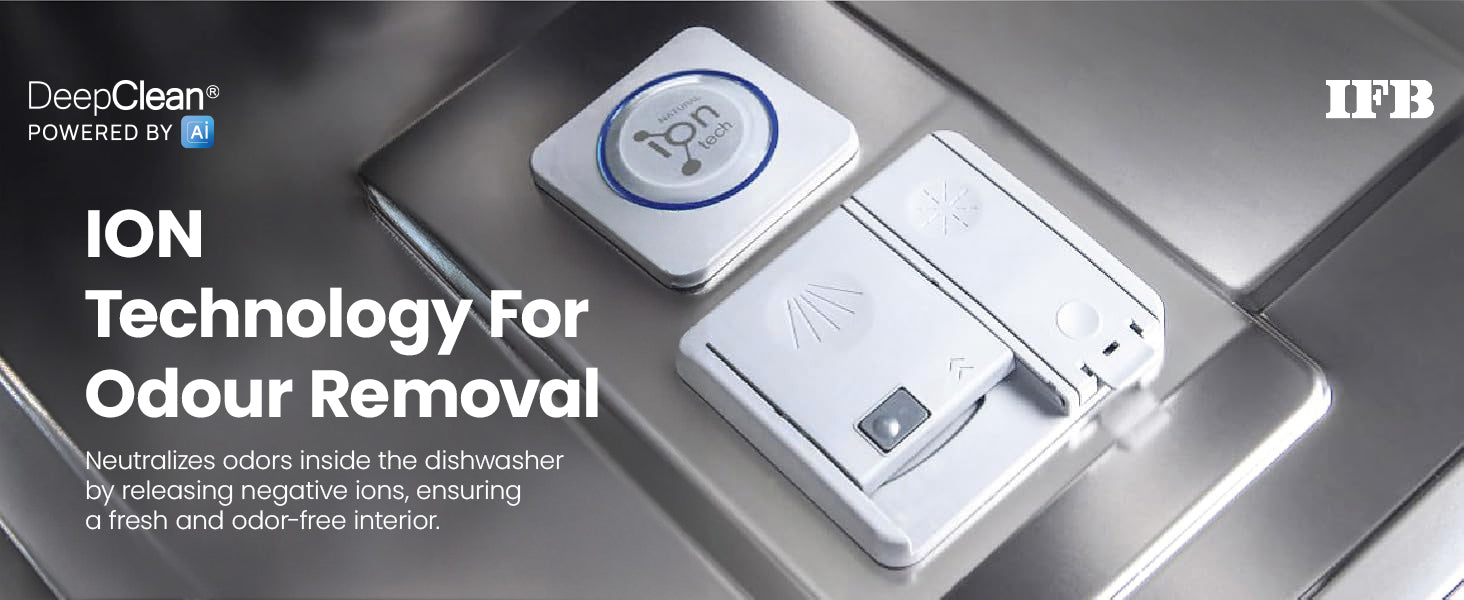 IFB 16 Place Settings with DeepClean® Technology Powered by AI Freestanding Dishwasher (Neptune VX16, Inox Grey, Largest Capacity Washes upto 92 Utensils, 70° Hot Water Wash)