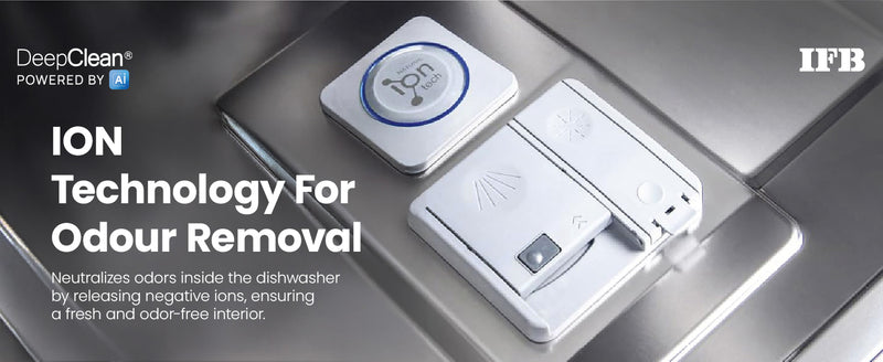 IFB 16 Place Settings with DeepClean® Technology Powered by AI Freestanding Dishwasher (Neptune VX16, Inox Grey, Largest Capacity Washes upto 92 Utensils, 70° Hot Water Wash)