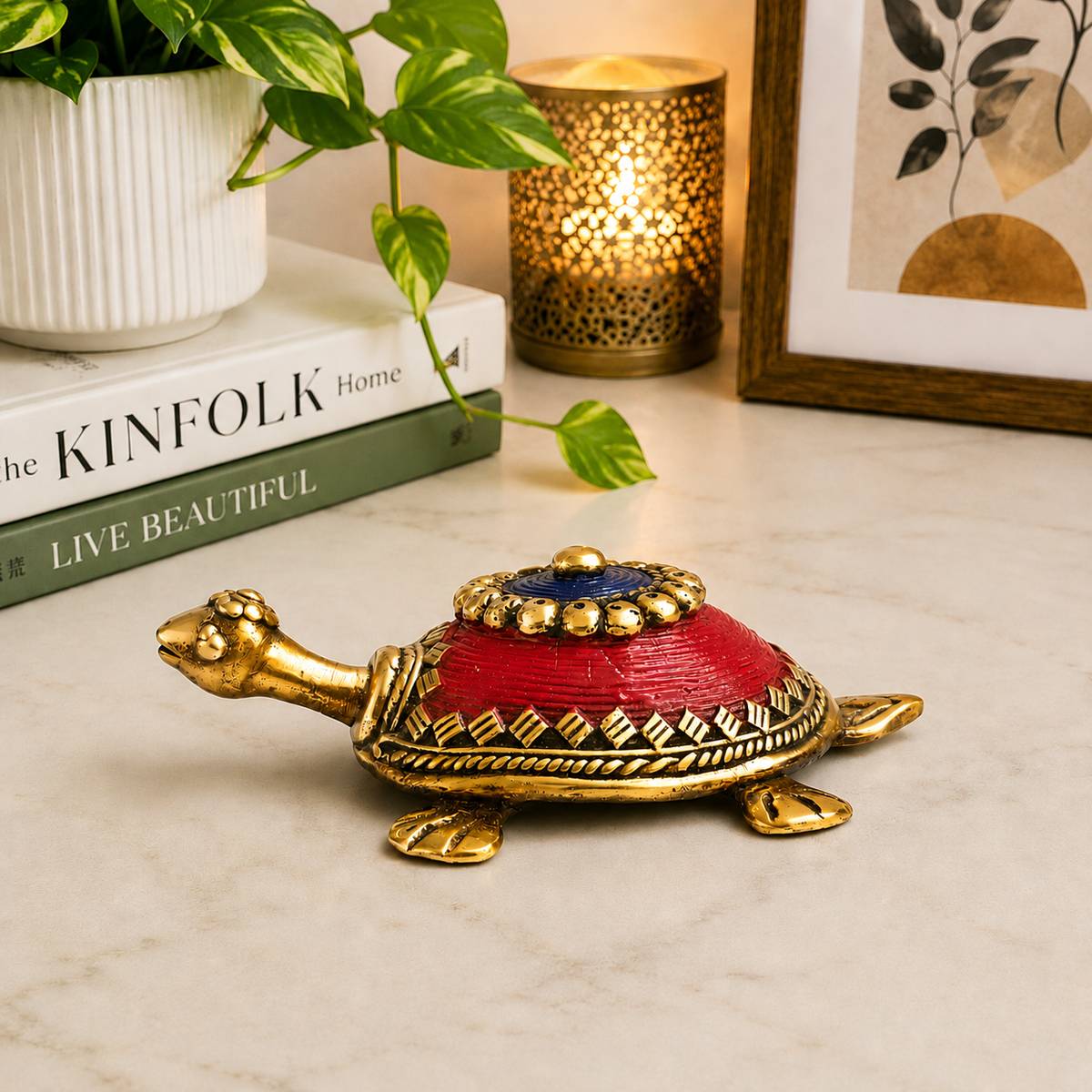 Brass Dhokra Tortoise Vastu/Feng Shui