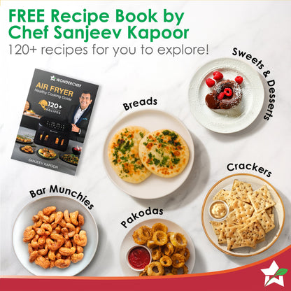 Evita Digital Air Fryer, 1600W, 6.5 L, Rapid Hot Air Technology, 10 Pre-set Menus, Non-stick Basket, In-built Memory, Customised Time & Temperature Control, Fry, Bake, Grill, 2-Yr Warranty