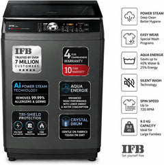 IFB 9 kg Fully Automatic Top Load Washing Machine with In-built Heater Black (100NB2SID)-2