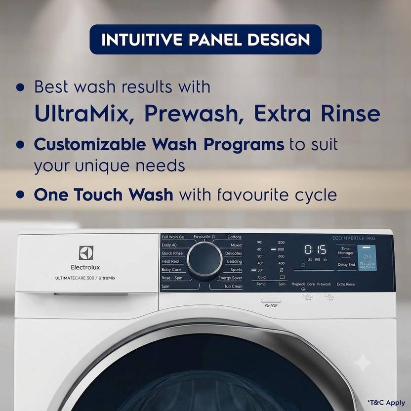 Electrolux 9 kg Fully Automatic Front Load Washing Machine with In-built Heater White (EWF9024R5WB)-4