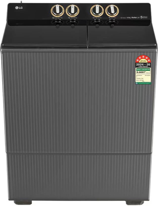 LG 9 kg Semi Automatic Top Load Washing Machine Black (PX900H7SK4Z)