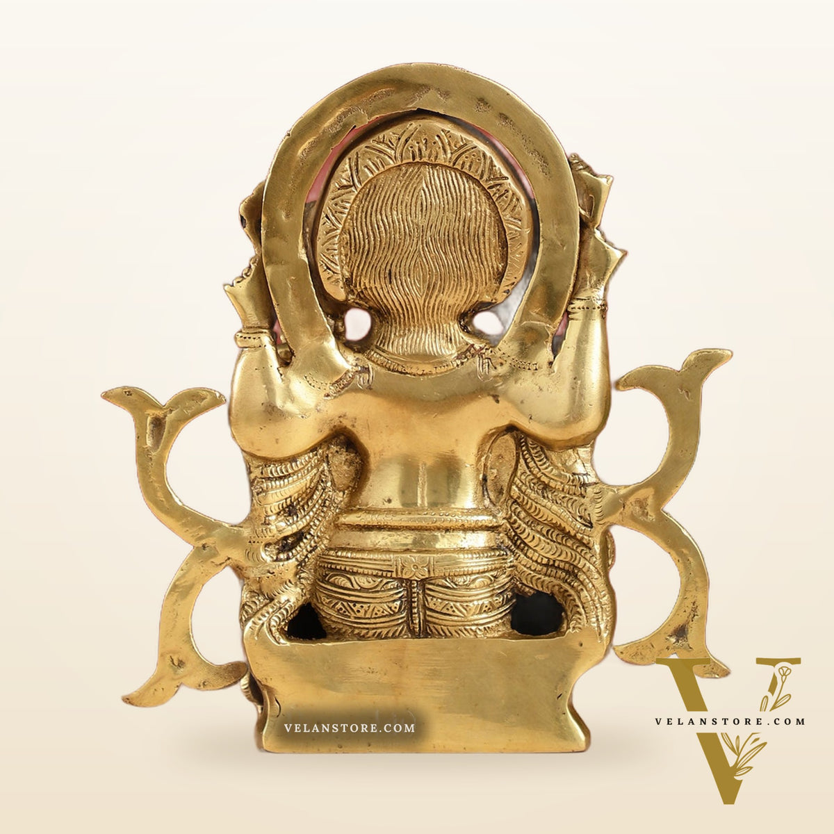 9-Inch Brass Ganesha Idol | Exquisite Hindu Deity Statue