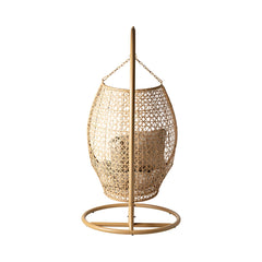 Rosie Single Seater Hanging Swing With Stand For Balcony , Garden (Honey)