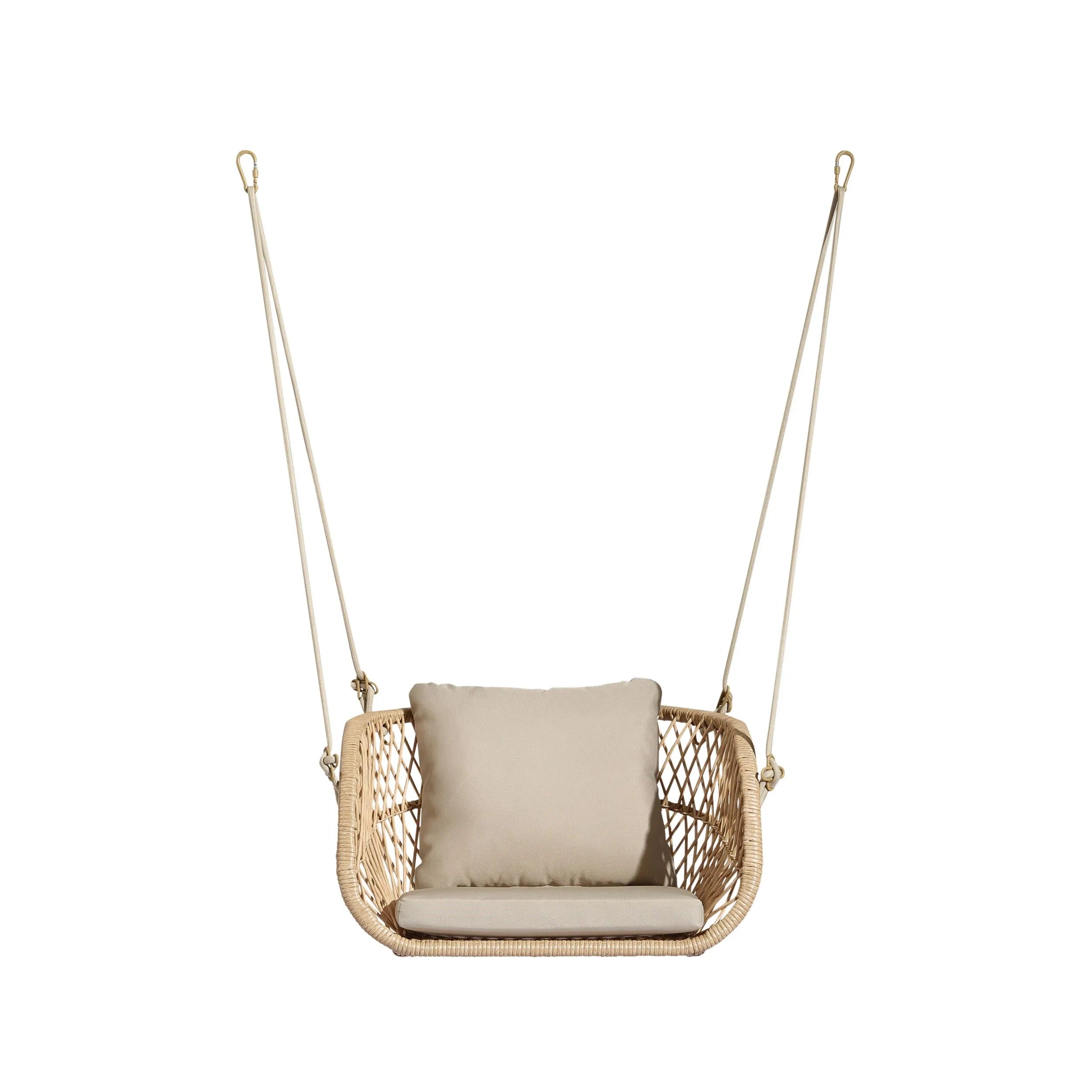 Harley Single Seater Hanging Swing Without Stand For Balcony , Garden Swing (Honey)