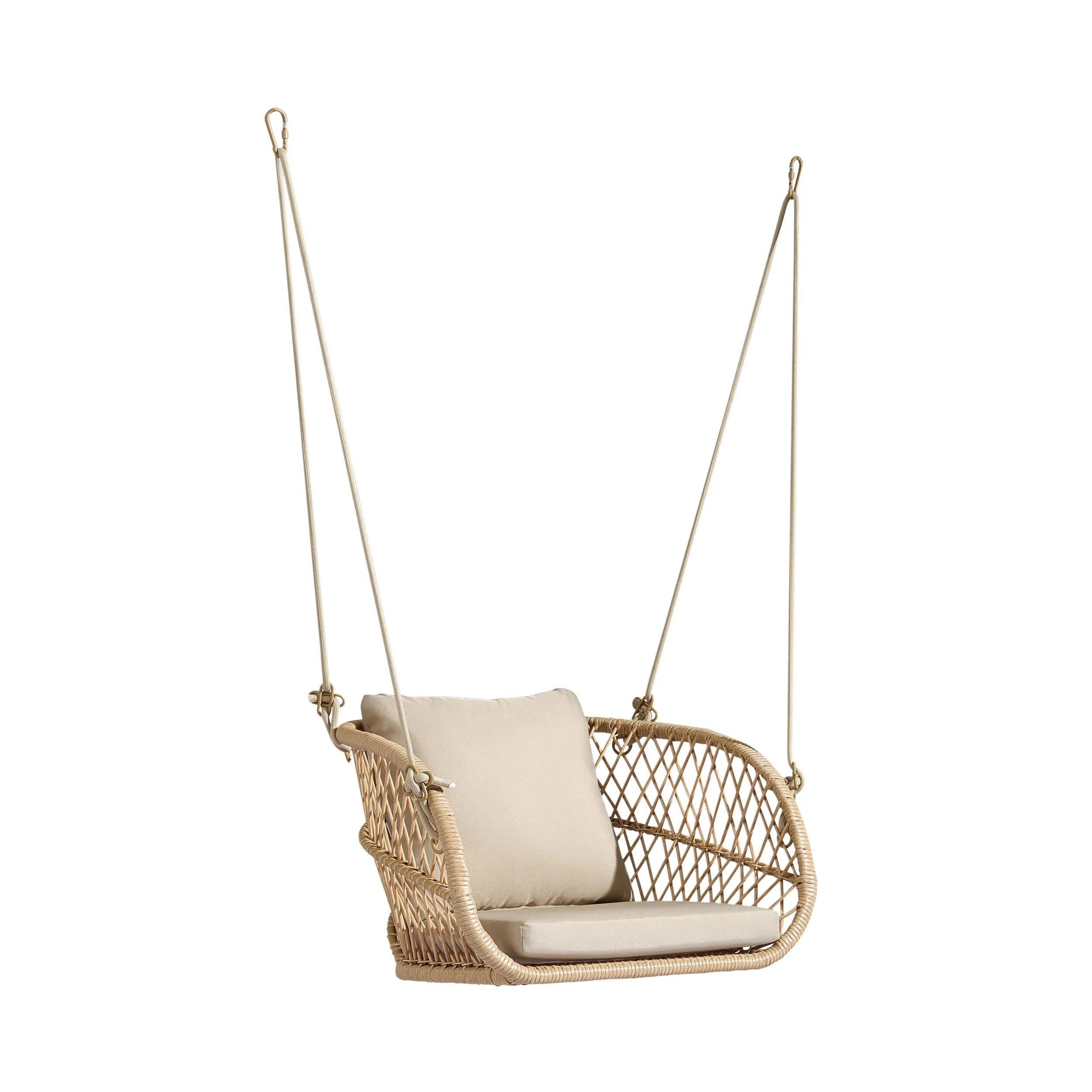 Harley Single Seater Hanging Swing Without Stand For Balcony , Garden Swing (Honey)