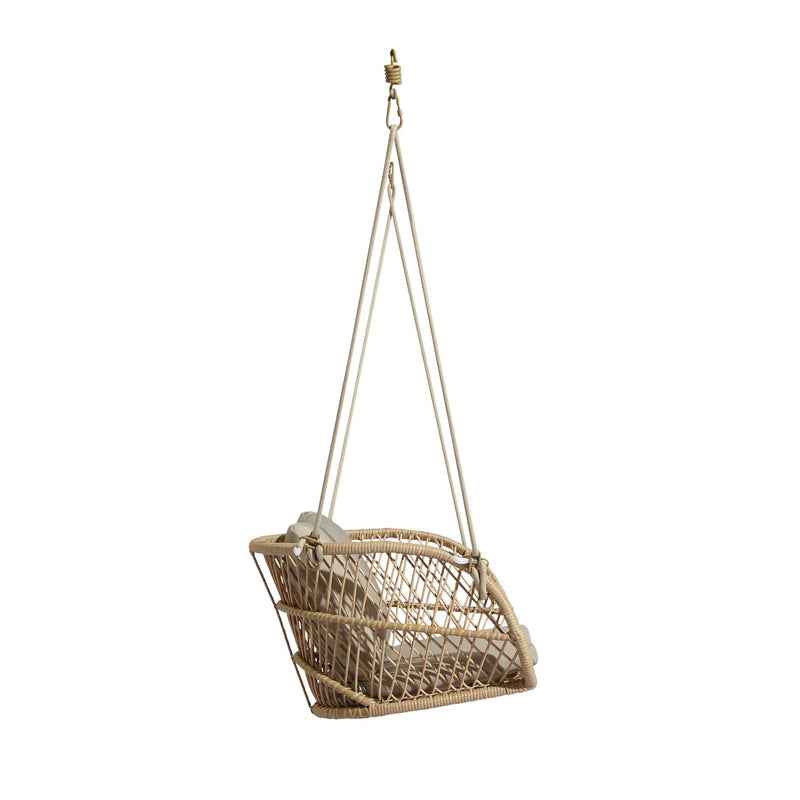 Harley Single Seater Hanging Swing Without Stand For Balcony , Garden Swing (Honey)