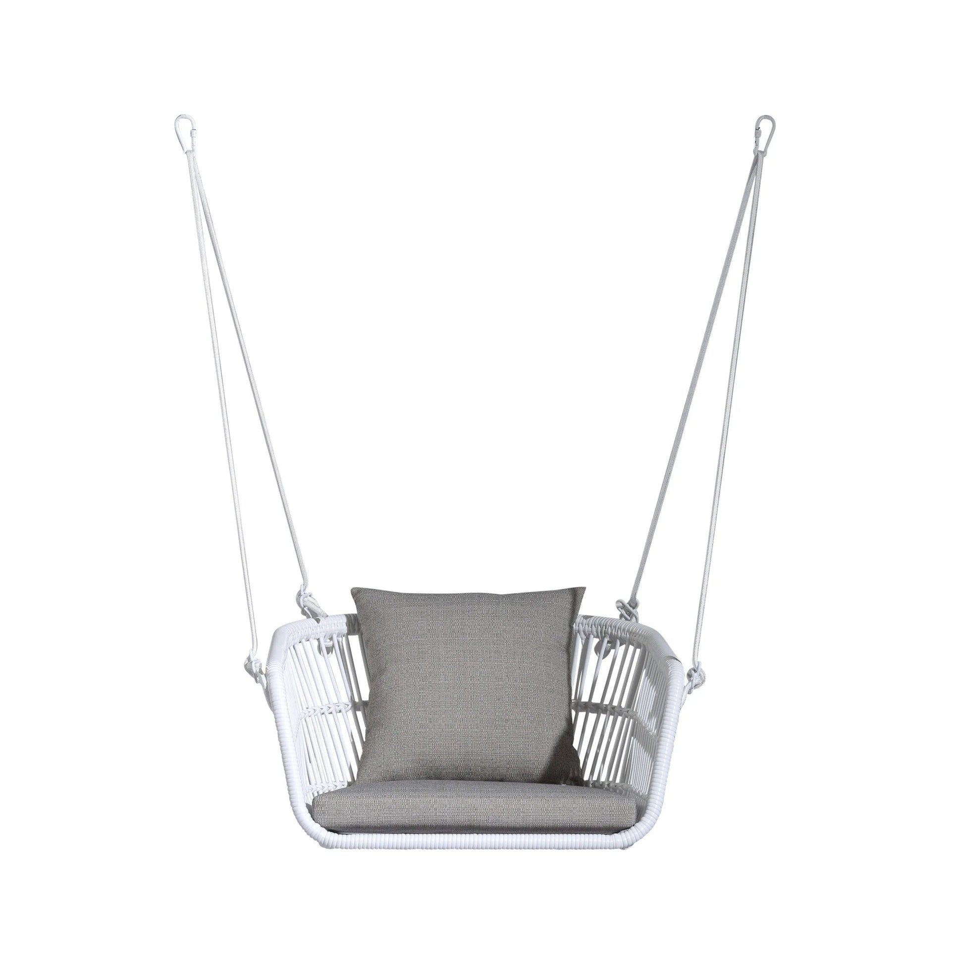 Yeta Single Seater Hanging Swing Without Stand For Balcony , Garden Swing (White)