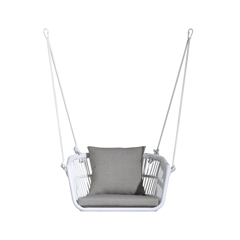 Yeta Single Seater Hanging Swing Without Stand For Balcony , Garden Swing (White)
