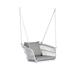 Yeta Single Seater Hanging Swing Without Stand For Balcony , Garden Swing (White)