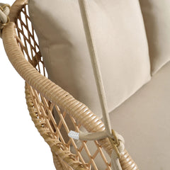 Lieu Double Seater Hanging Swing Without Stand For Balcony , Garden Swing (Honey)