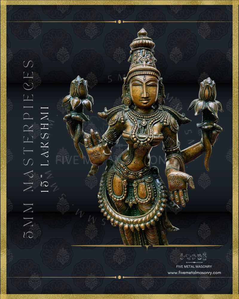 Lakshmi - Panchaloha Bronze Icon - 15" Standing - Masterpieces Collection